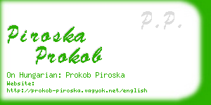 piroska prokob business card